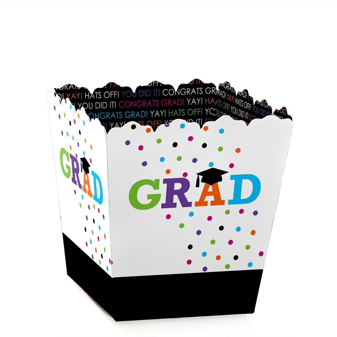 Big Dot of Happiness Hats Off Grad - Party Mini Favor Boxes - Graduation Party Treat Candy Boxes - Set of 12